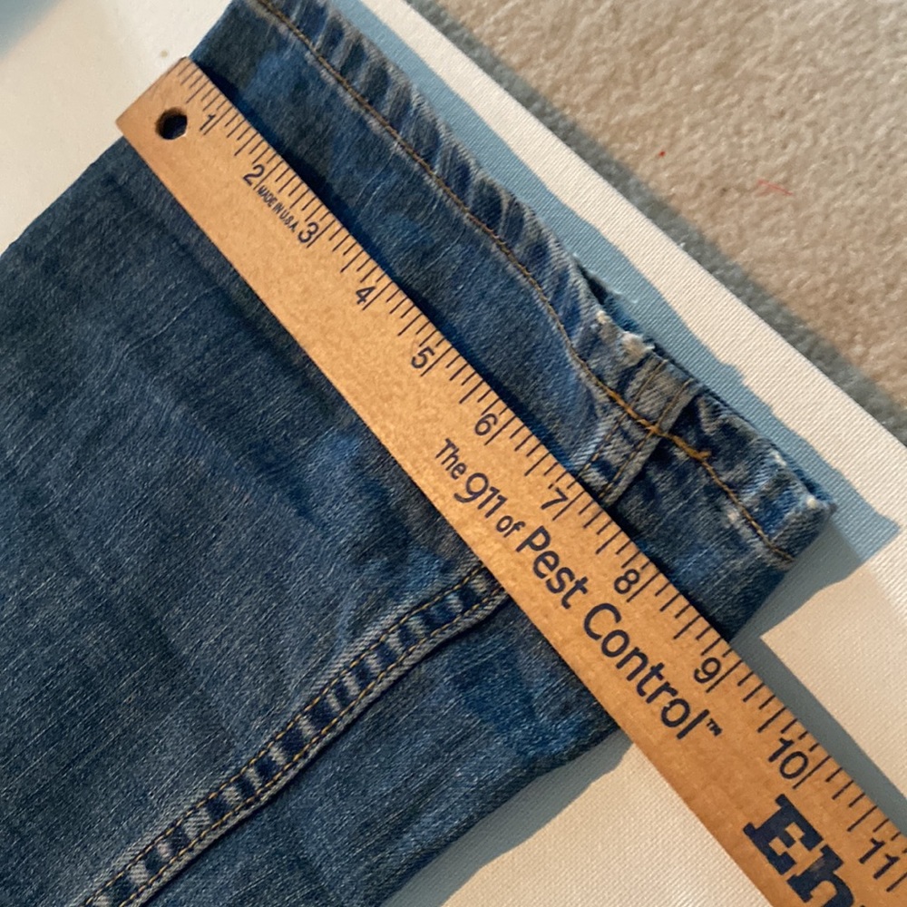 Vintage Old Navy Slim Distressed Flare Jeans - Picture 7 of 8
